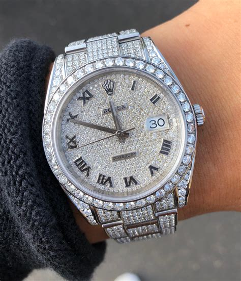 women iced out rolex watch yupoo